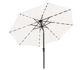 Nix KS All-Iron Lamp Beads Pillar Umbrella 9-8-38- Off-White