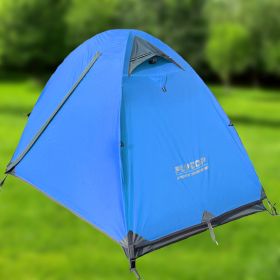 Outdoor Double Camping Rainproof Tents Outdoor Camping High Mountain Snowfield Ultra-light Camping Equipment (Option: Blue)