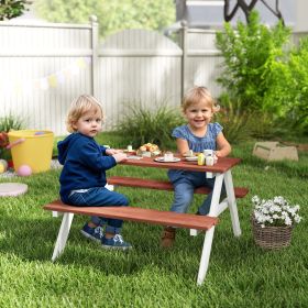 Sand & Water Table with Sandbox (Option: Brown-980x120x220 mm)