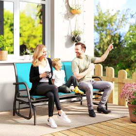 3-Person Outdoor Patio Glider Bench (Option: Blue-1440x550x180 mm)